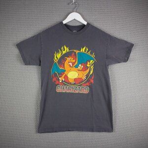 Pokemon Charizard Modern Tee Grey Mens Medium
